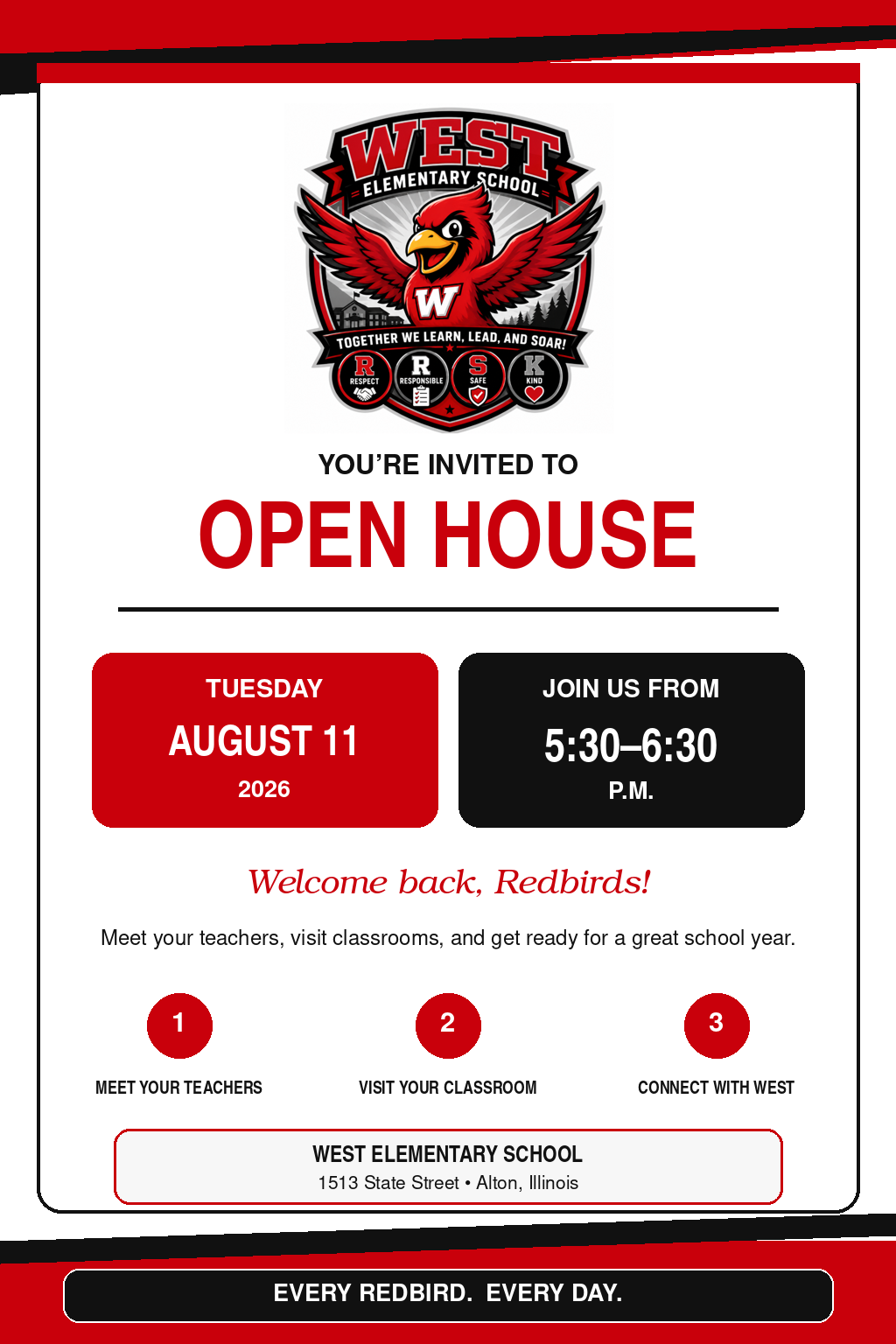 Open House - Tuesday, August 11th 5:30-6:30