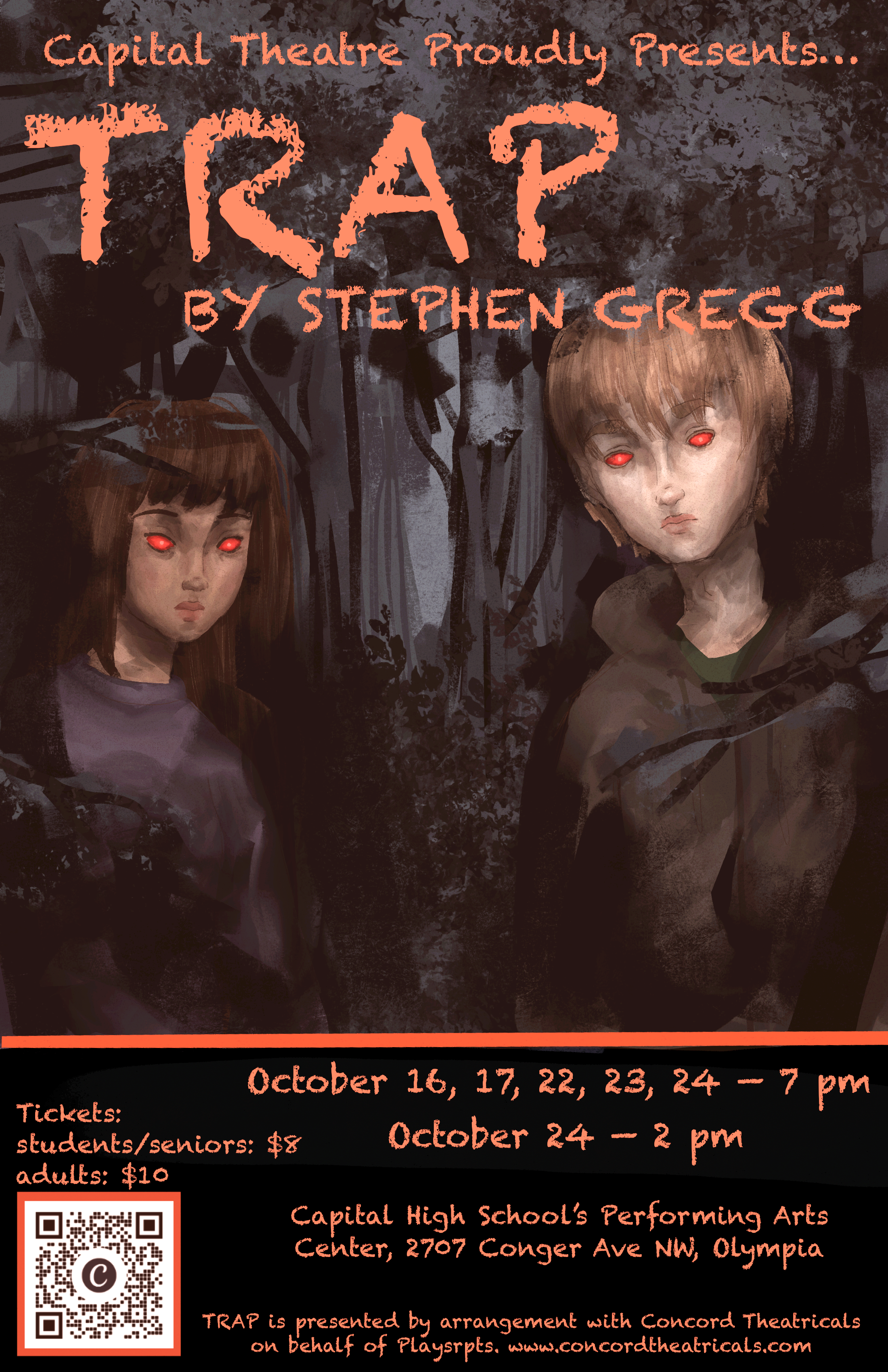 Capital Theatre Proudly Presents: TRAP - October 16, 17, 22, 23, and 24