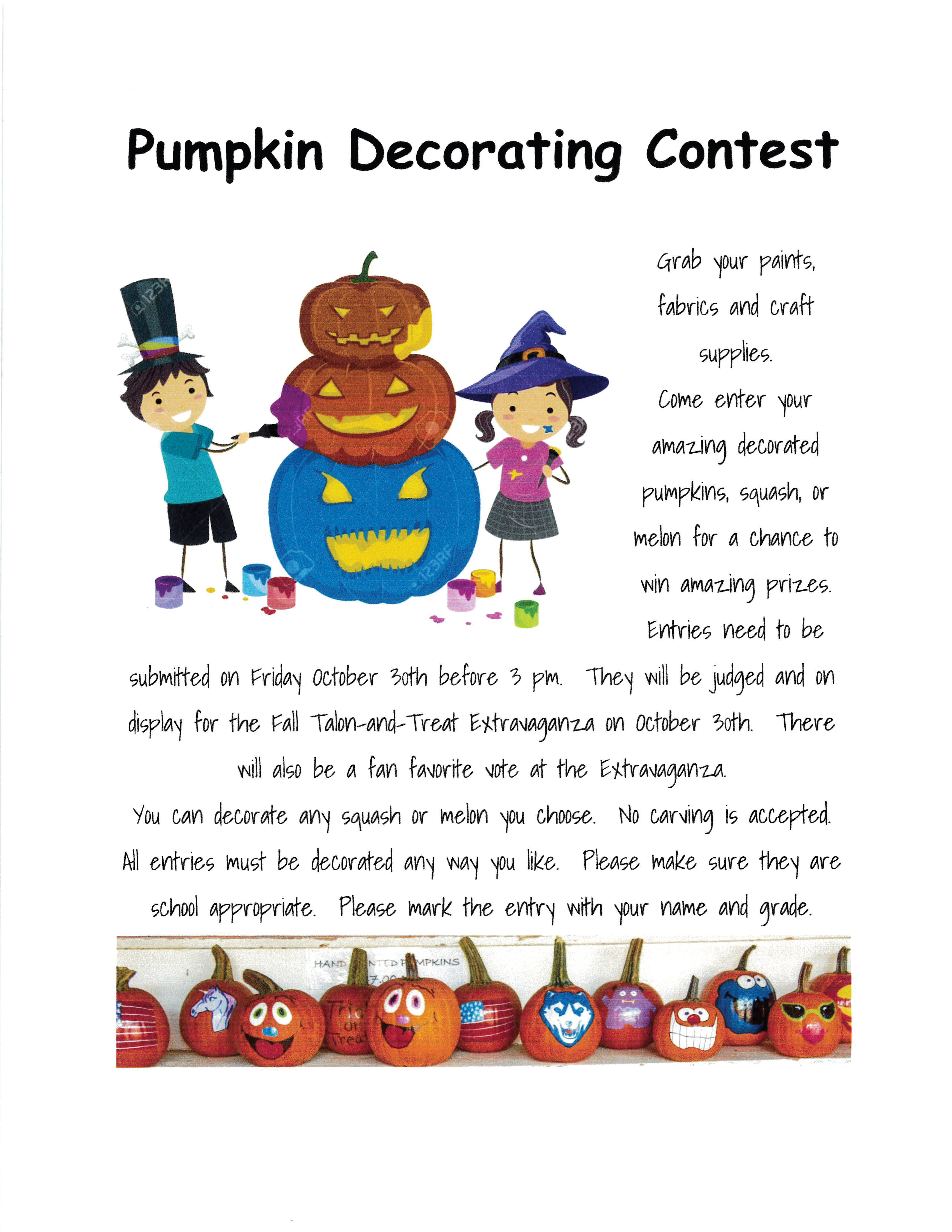 PFA Pumpkin Decorating Contest Rules!
