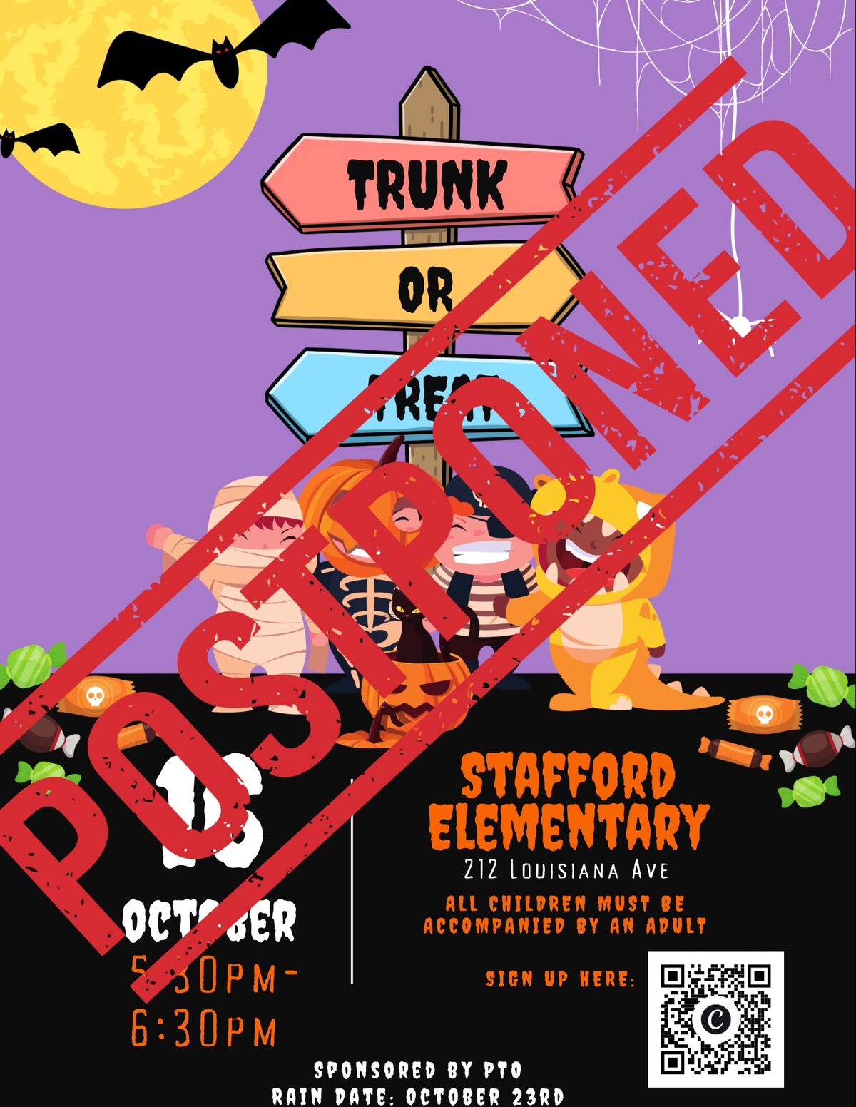 Trunk or Treat Postponed