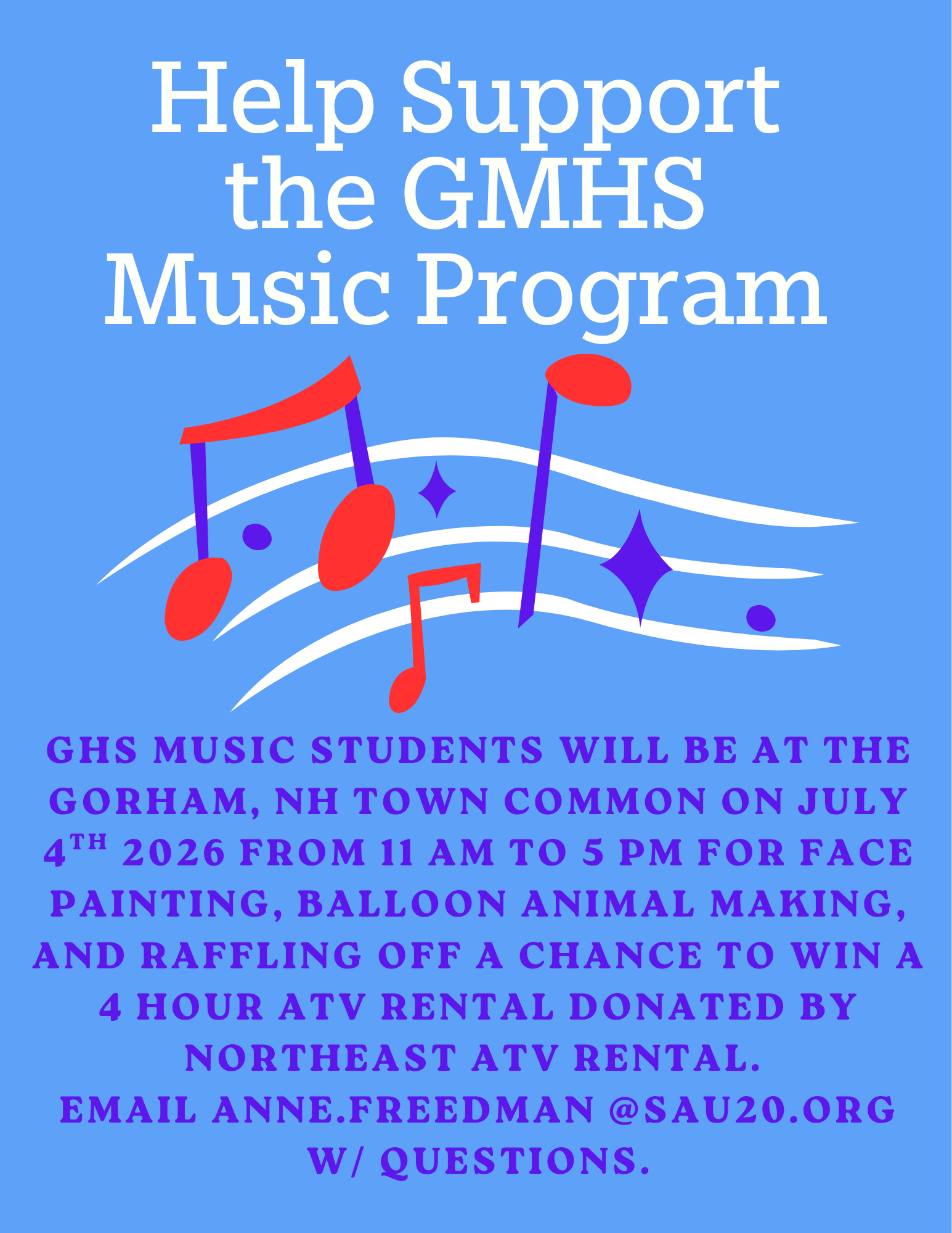 🎵 Support the GMHS Music Program this Fourth of July!
