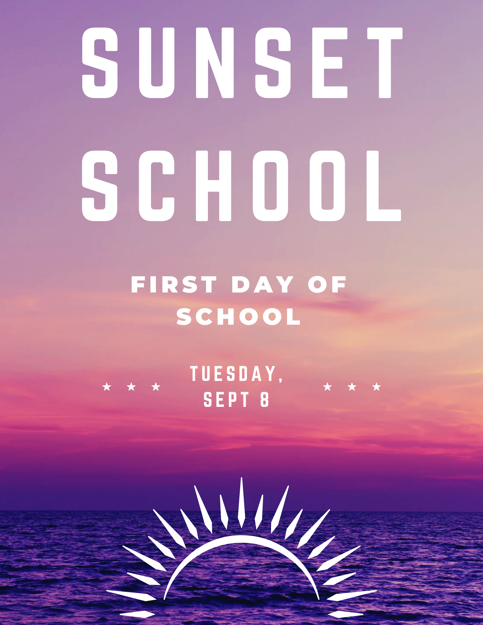 First Day Of School Coming Soon!