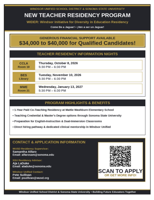 Interested in being a teacher? Teacher Residency Program information nights start this week. Get paid while you learn!