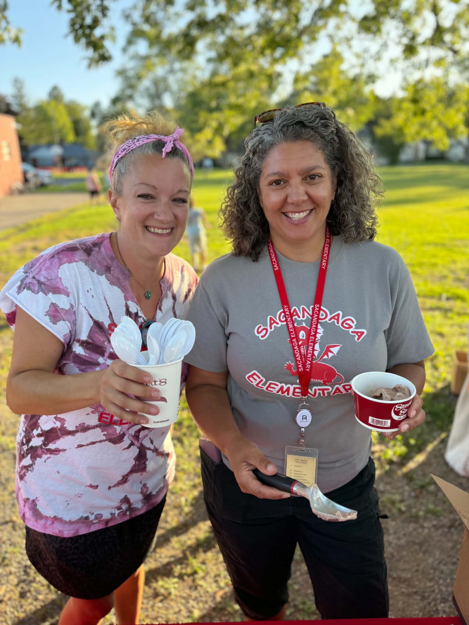 Principal Federico and PTA person
