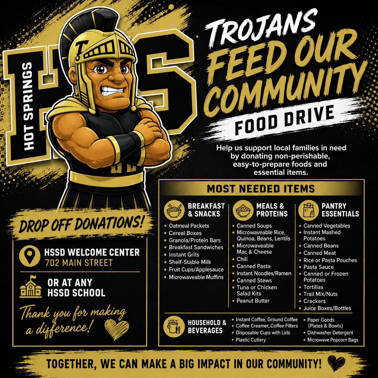 Welcome Center Food Drive