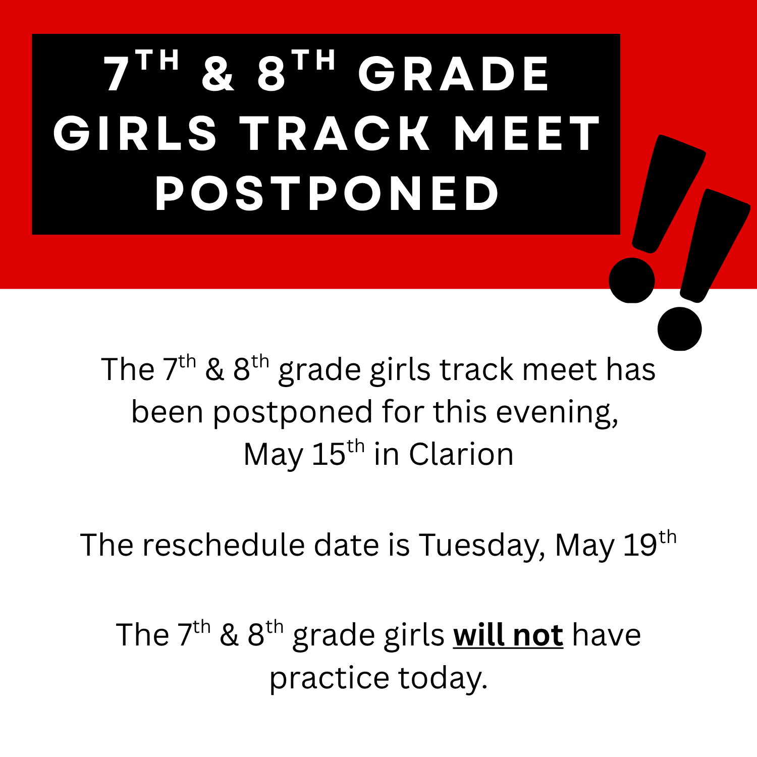 Attention -- TRACK MEET
