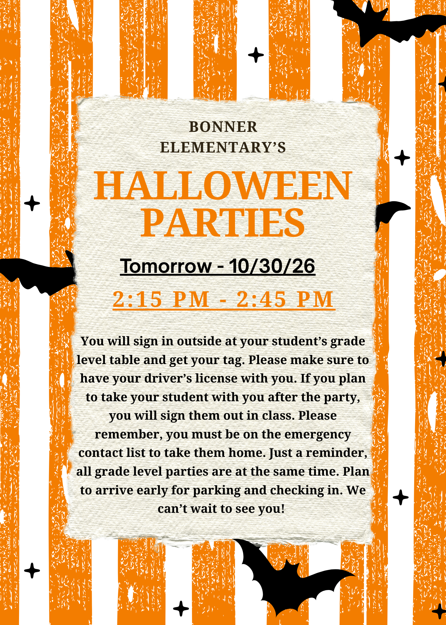 Halloween Party Information!