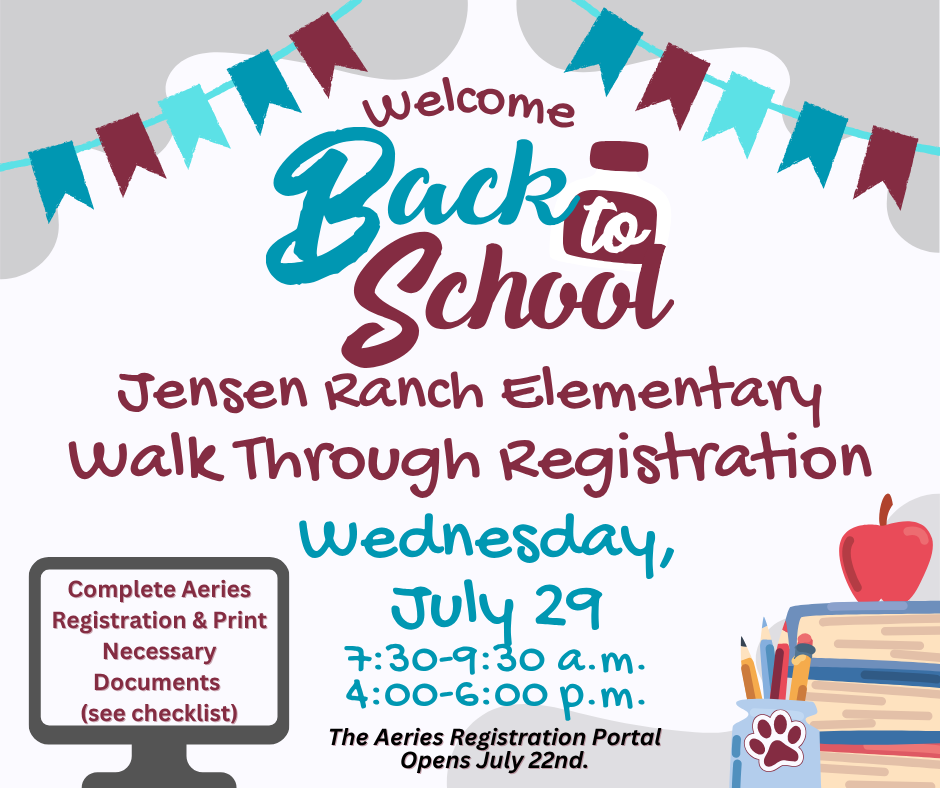 Jensen Ranch's Walk Through Registration Tomorrow!