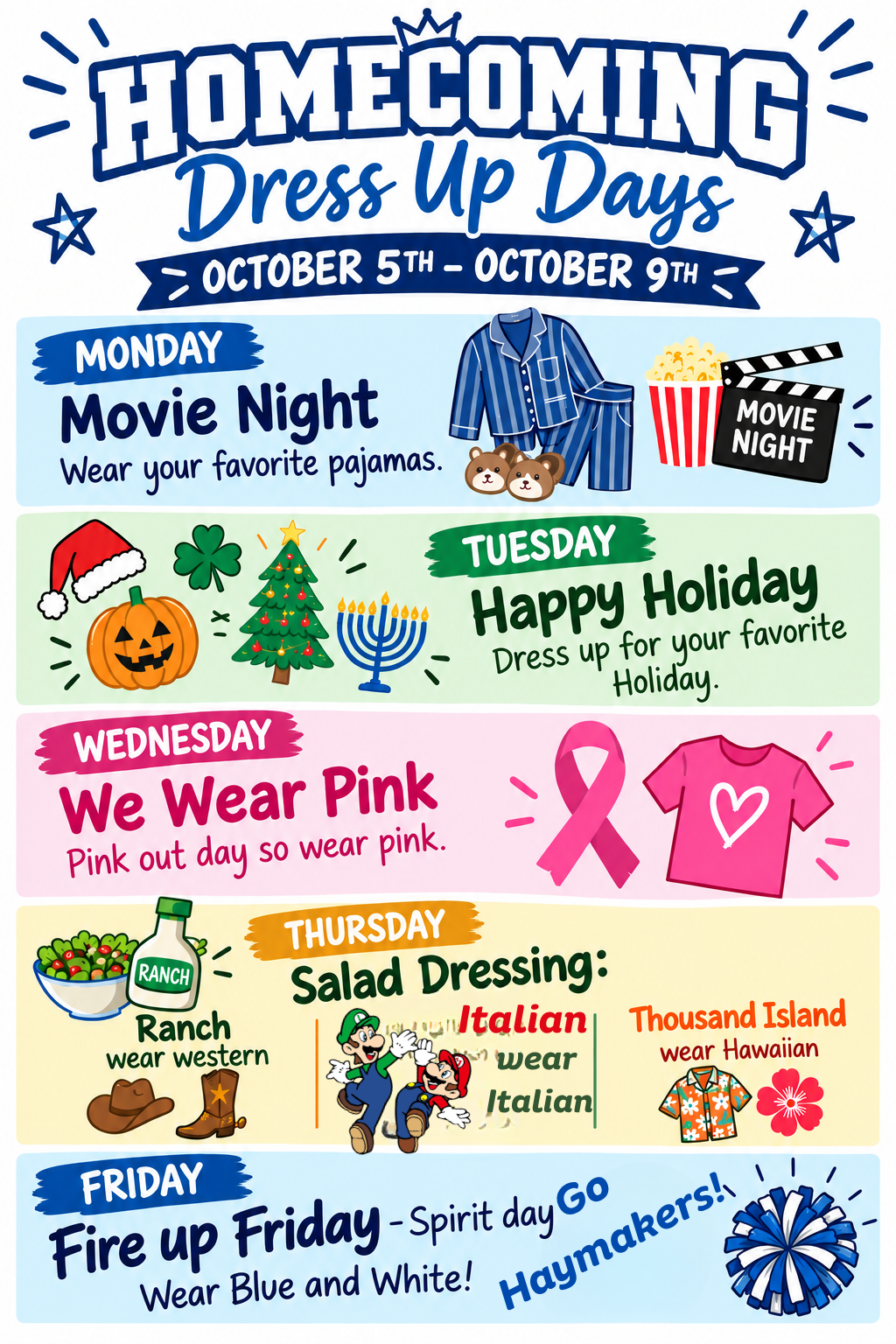Homecoming dress-up days!