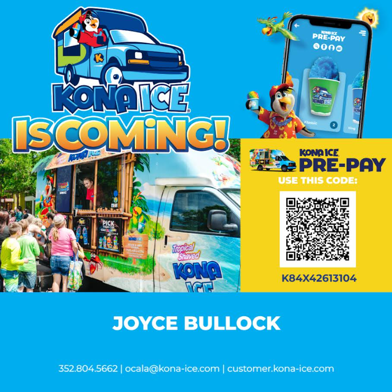 JBE Reminder - Kona Ice