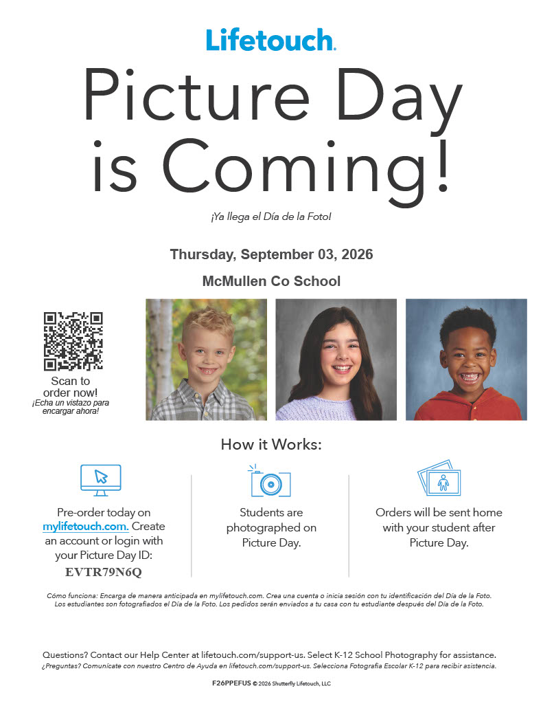 Picture Day - Sept. 3rd