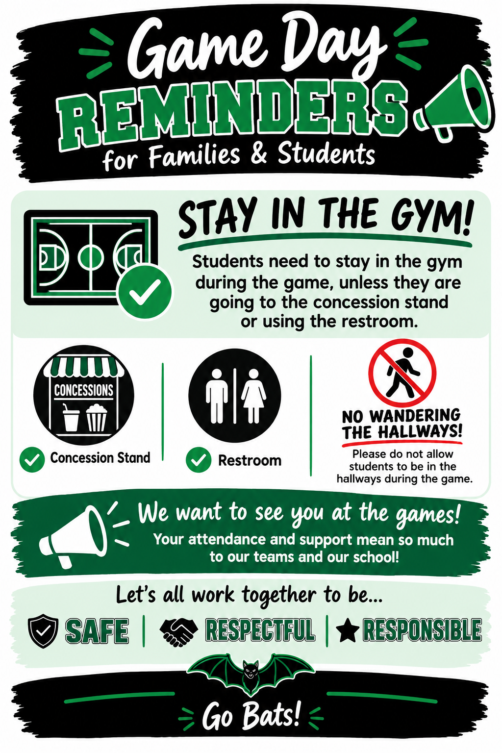 Game Day Reminders 