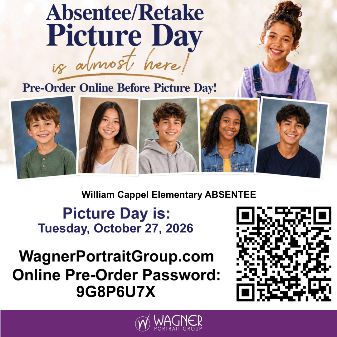 Picture Retake Day is Tuesday, October 27th! 