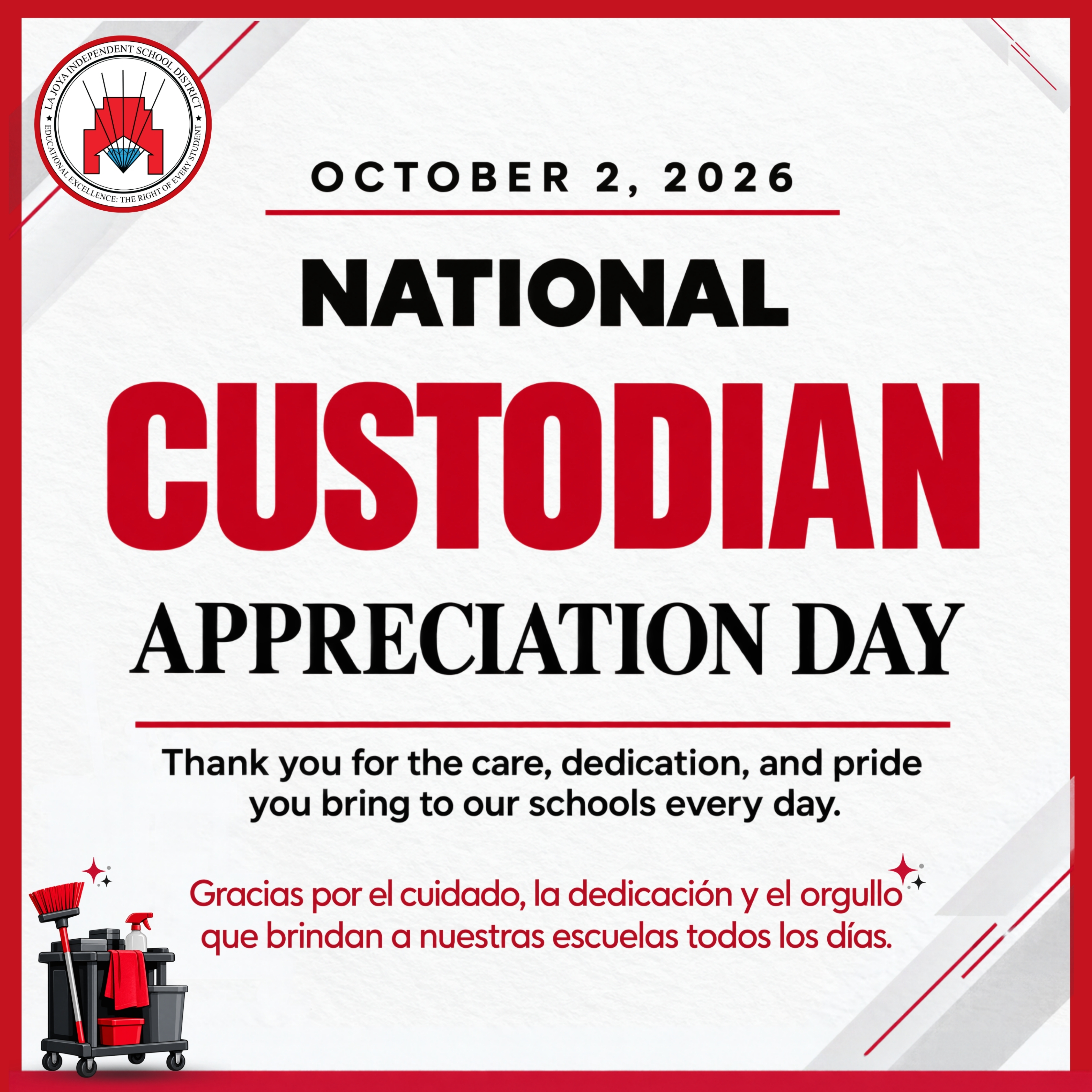 🧹✨ Happy National Custodian Appreciation Day!