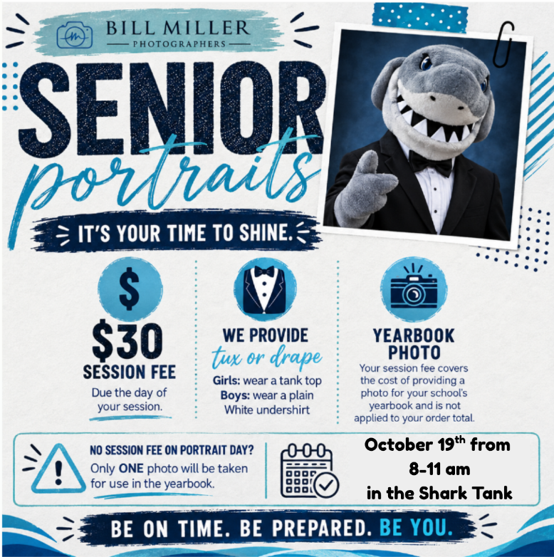 📸 SENIOR PORTRAITS — LAST CHANCE! 🦈🎓