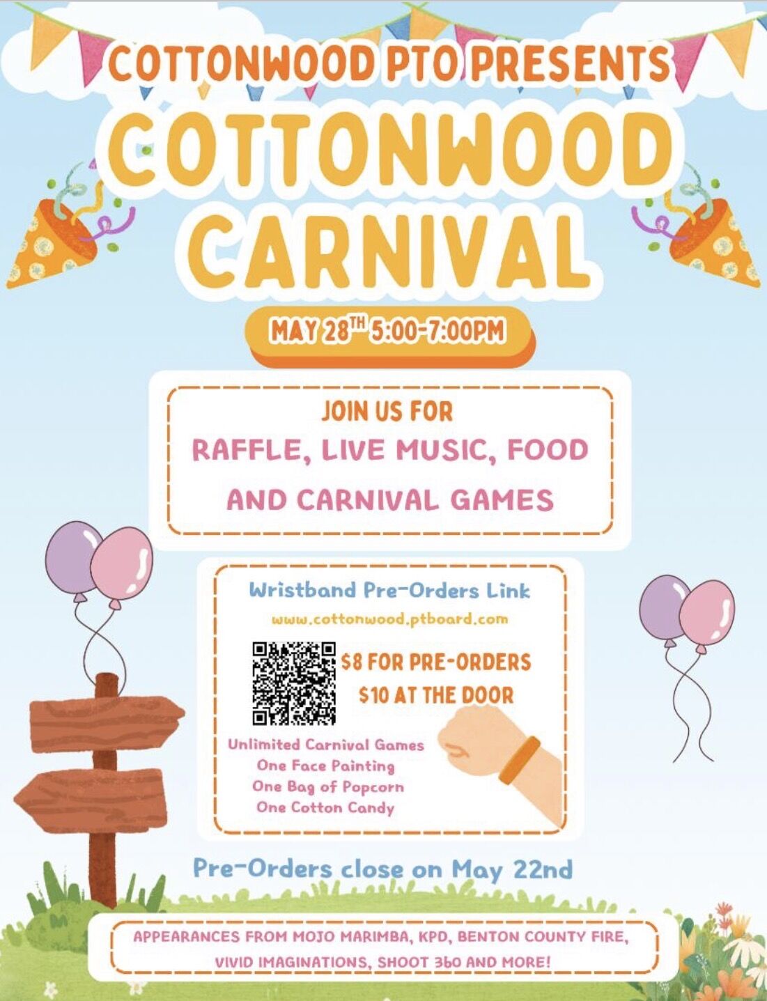 Cottonwood PTO  - Carnival Wristband Pre - Orders