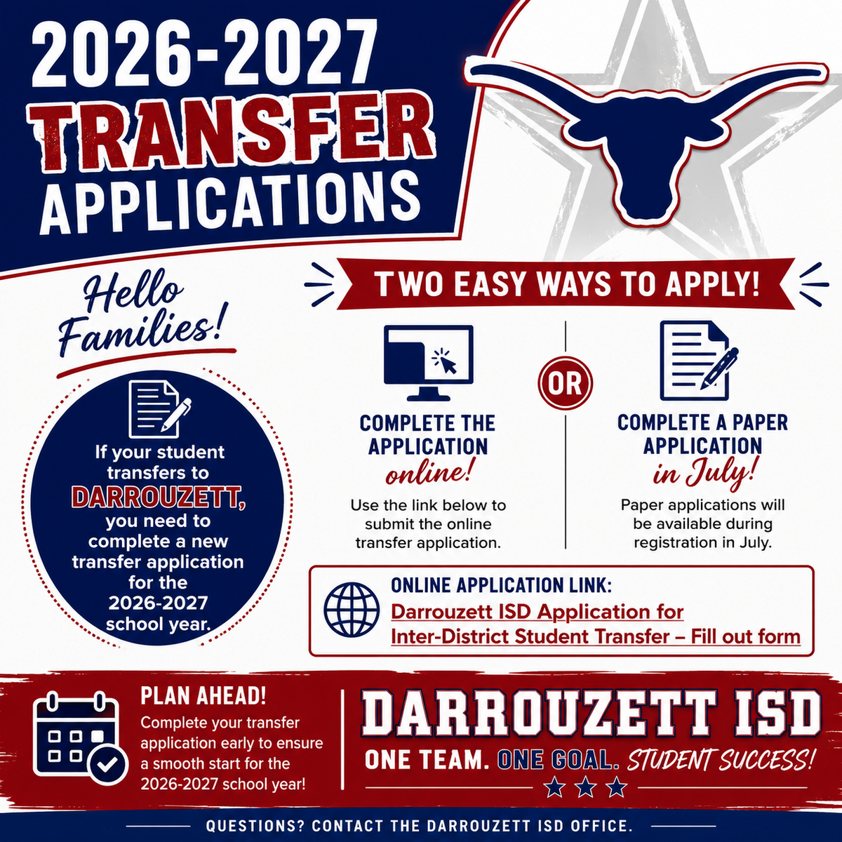 2026-2027 Transfer Applications