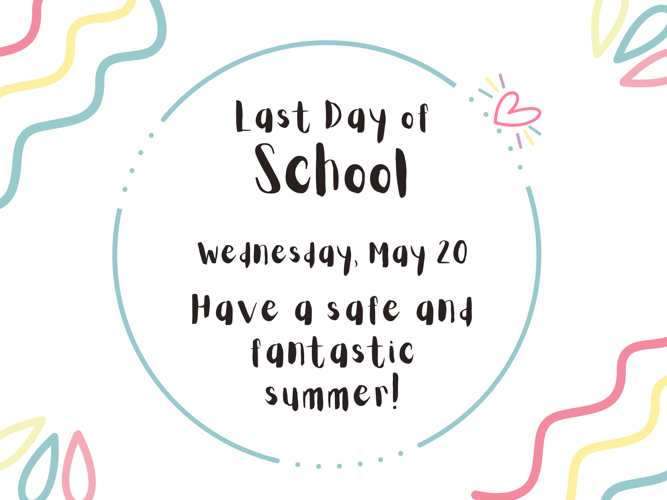 Last Day of School for Students is Tomorrow!