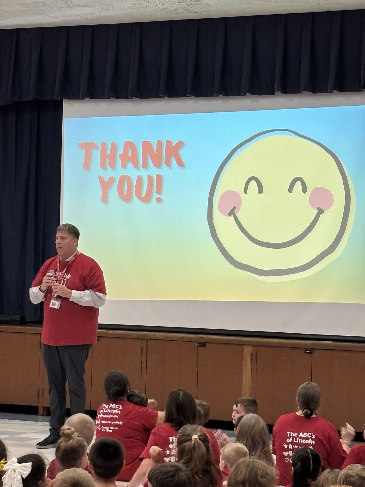 Mr. Geniti telling students about the ABC's