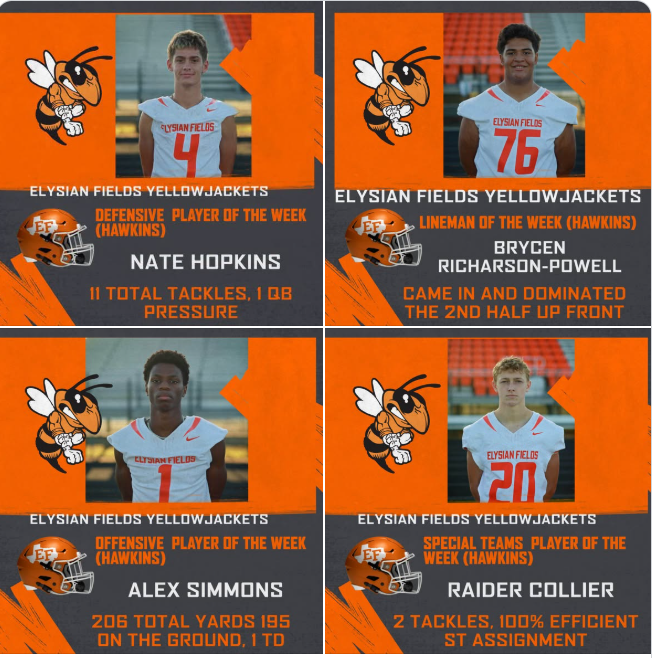 🏈Hawkins Game- Players of the Week🏈