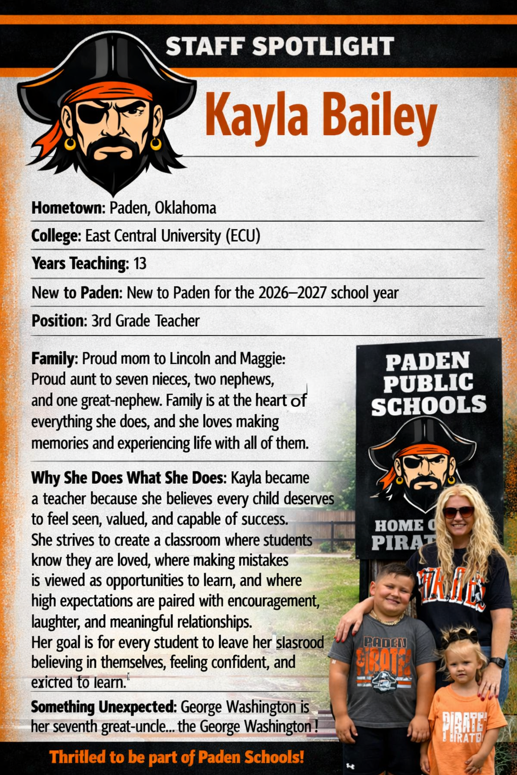 Welcome Kayla Bailey !