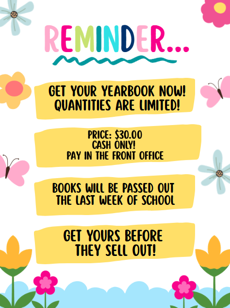 Last Chance to Get Your Yearbook! 🌻