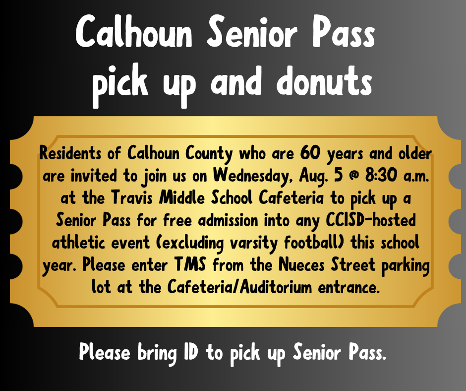 Athletic event passes for seniors