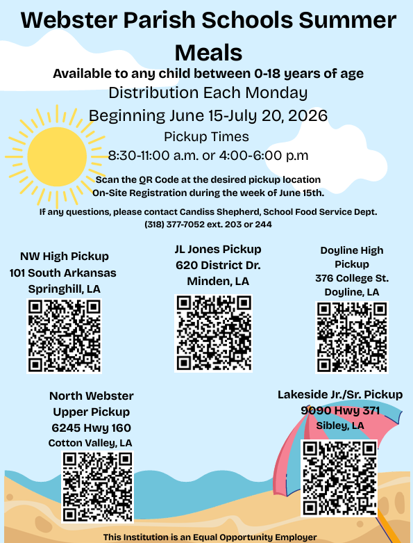Webster Parish Schools Summer Meals