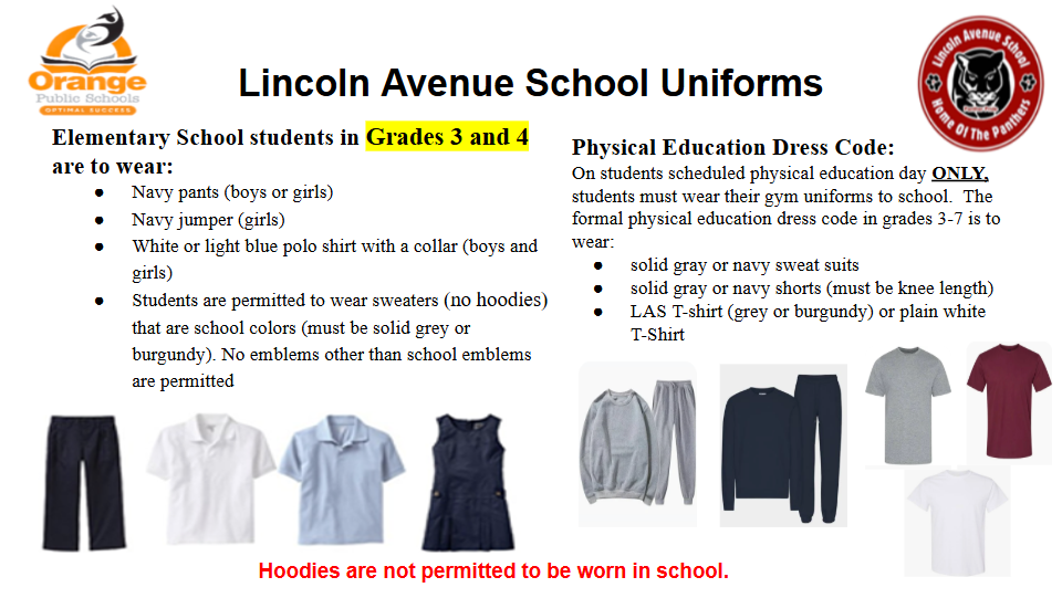 LAS School Uniforms for Grades 3 - 7