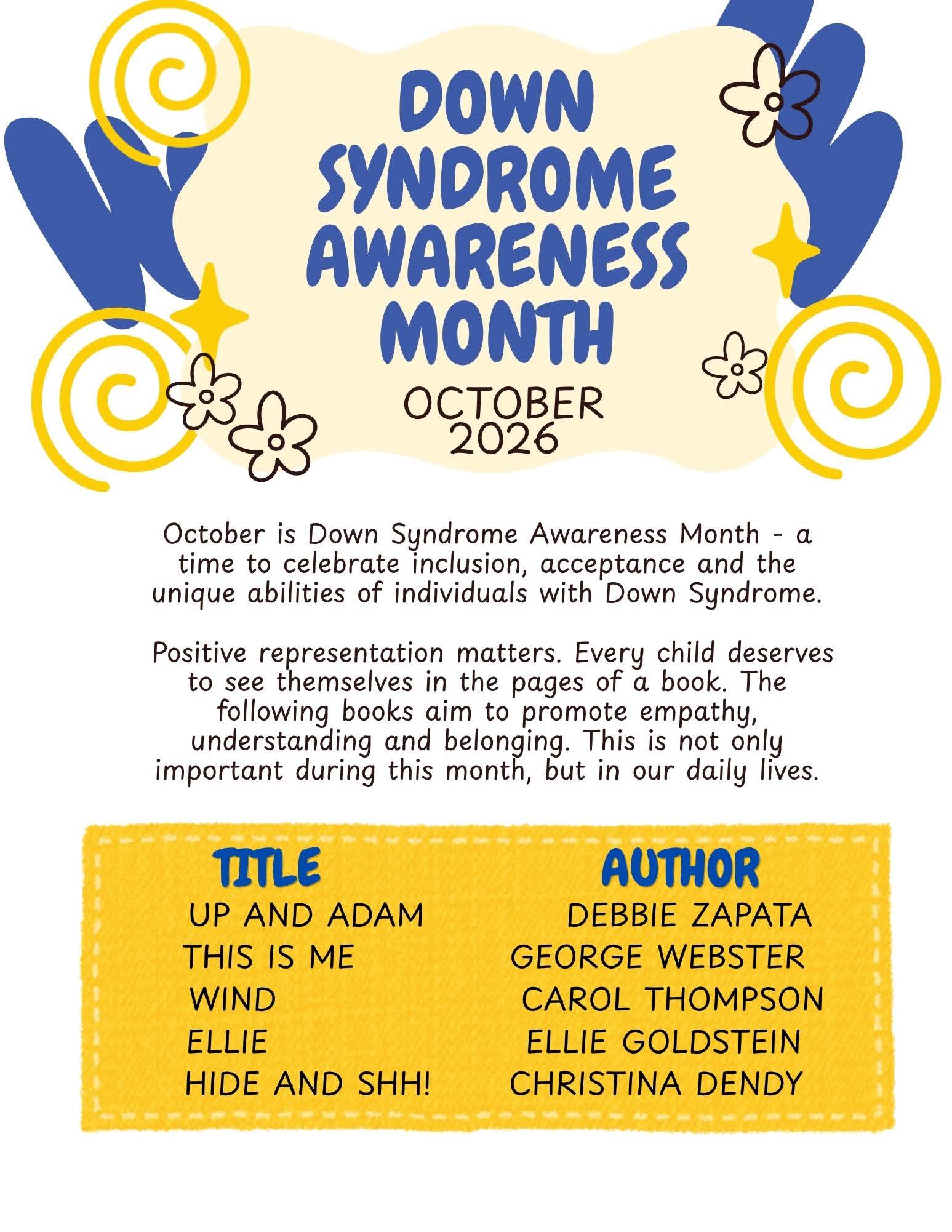 💙October is Down Syndrome Awareness Month! 💛
