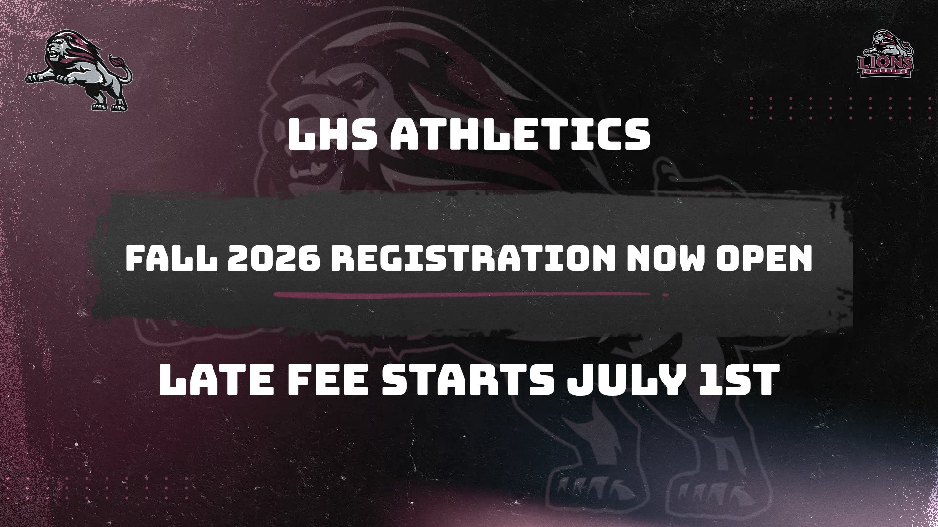  Fall 2026 Sports Registration is NOW Open 