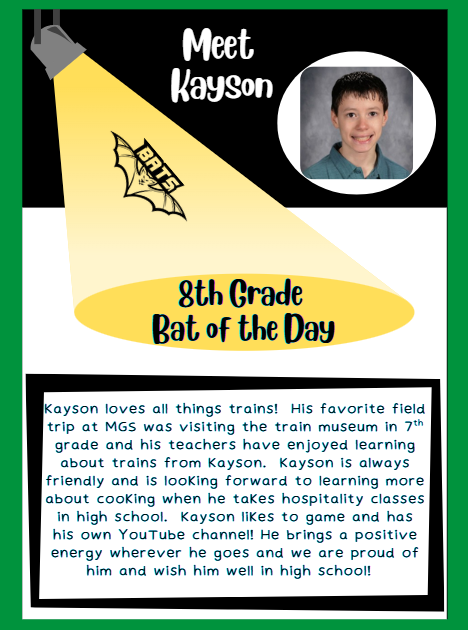 8th Grade Bat of the Day