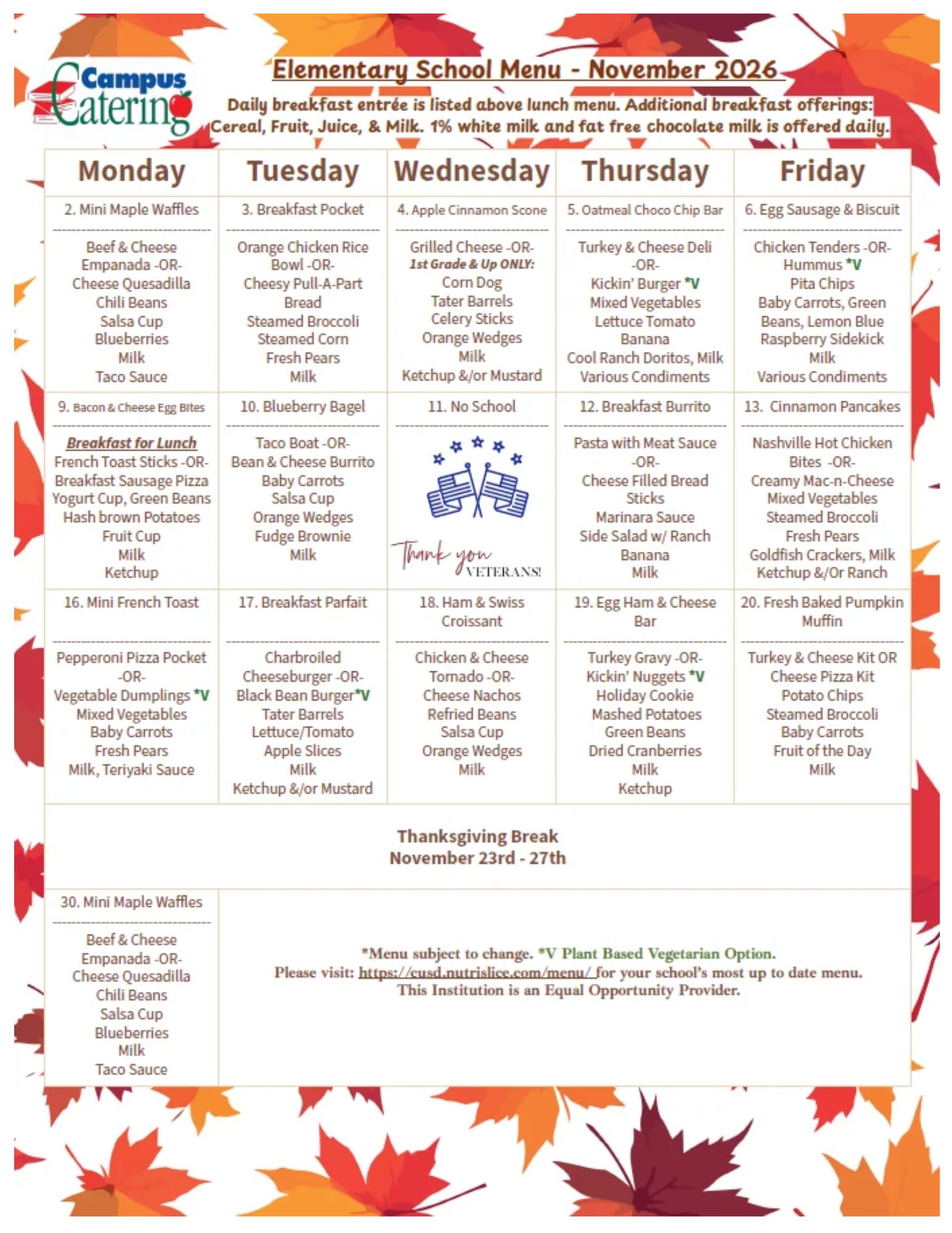 Lunch Menu