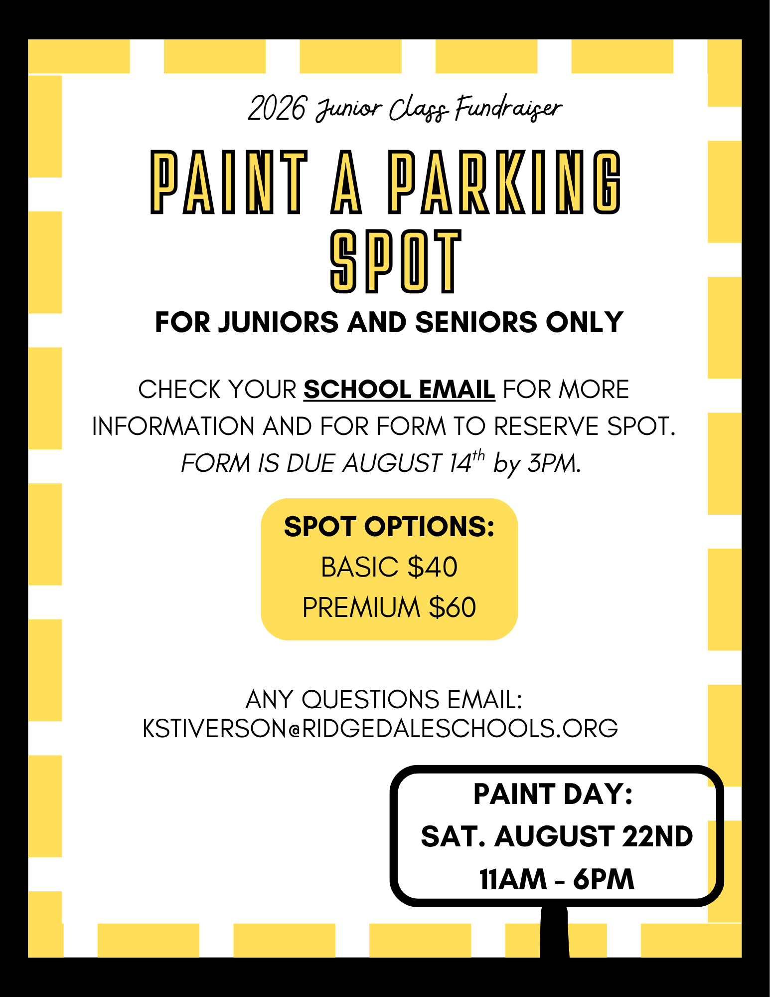 Paint a Parking Spot Fundraiser – Reserve Your Spot!