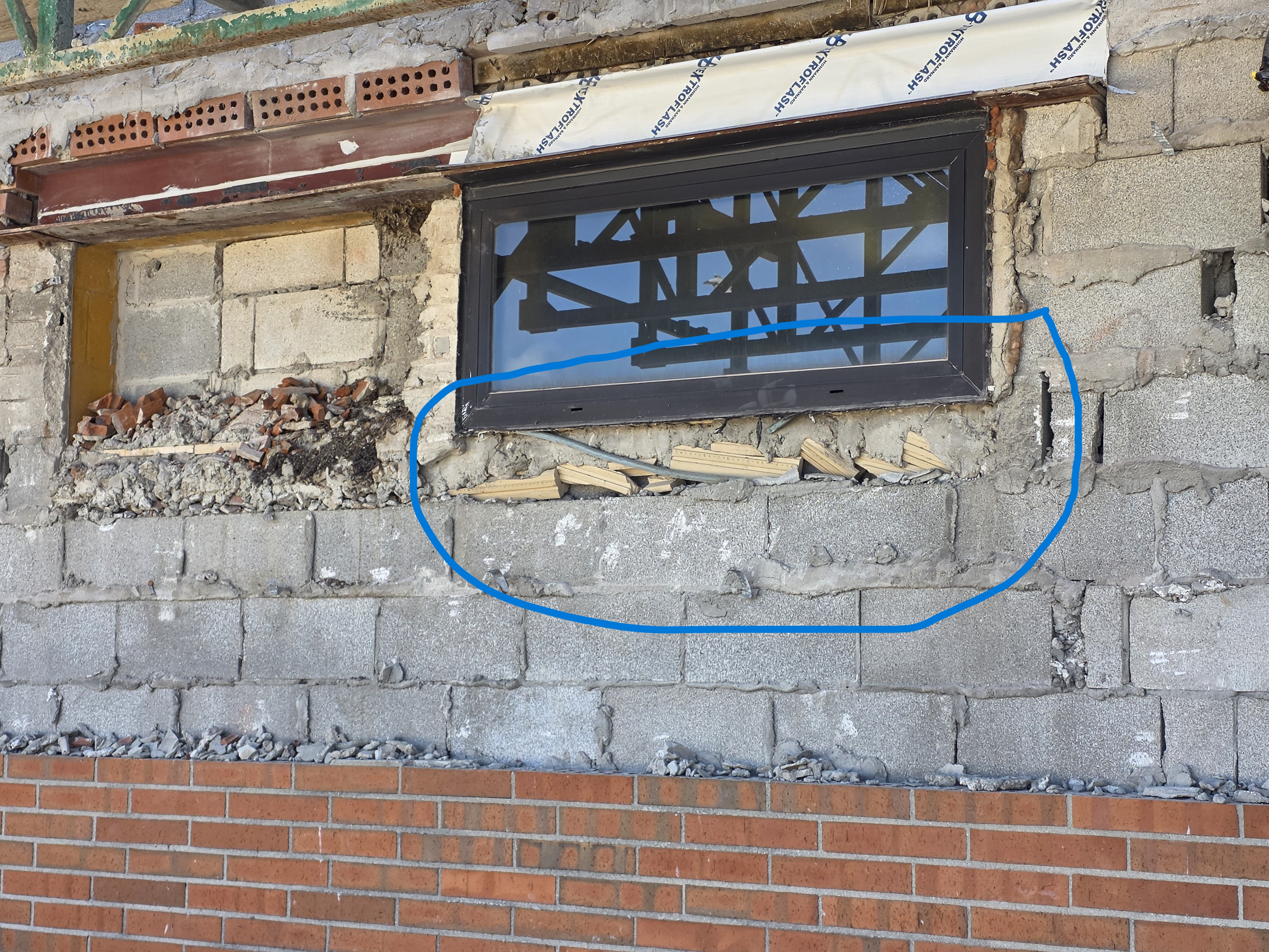 West wall block damage