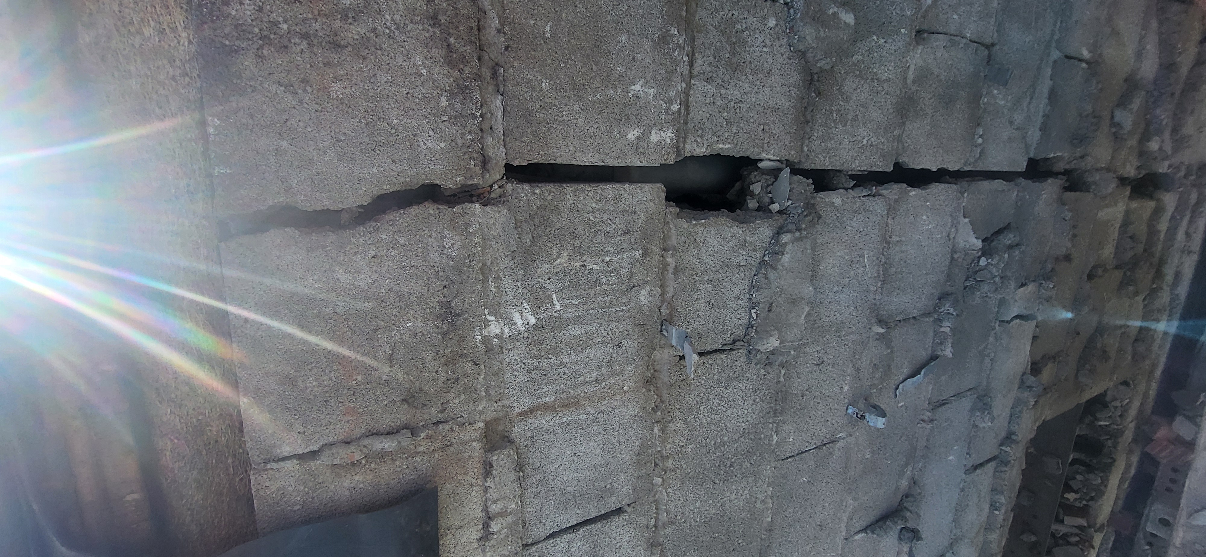 West wall block damage