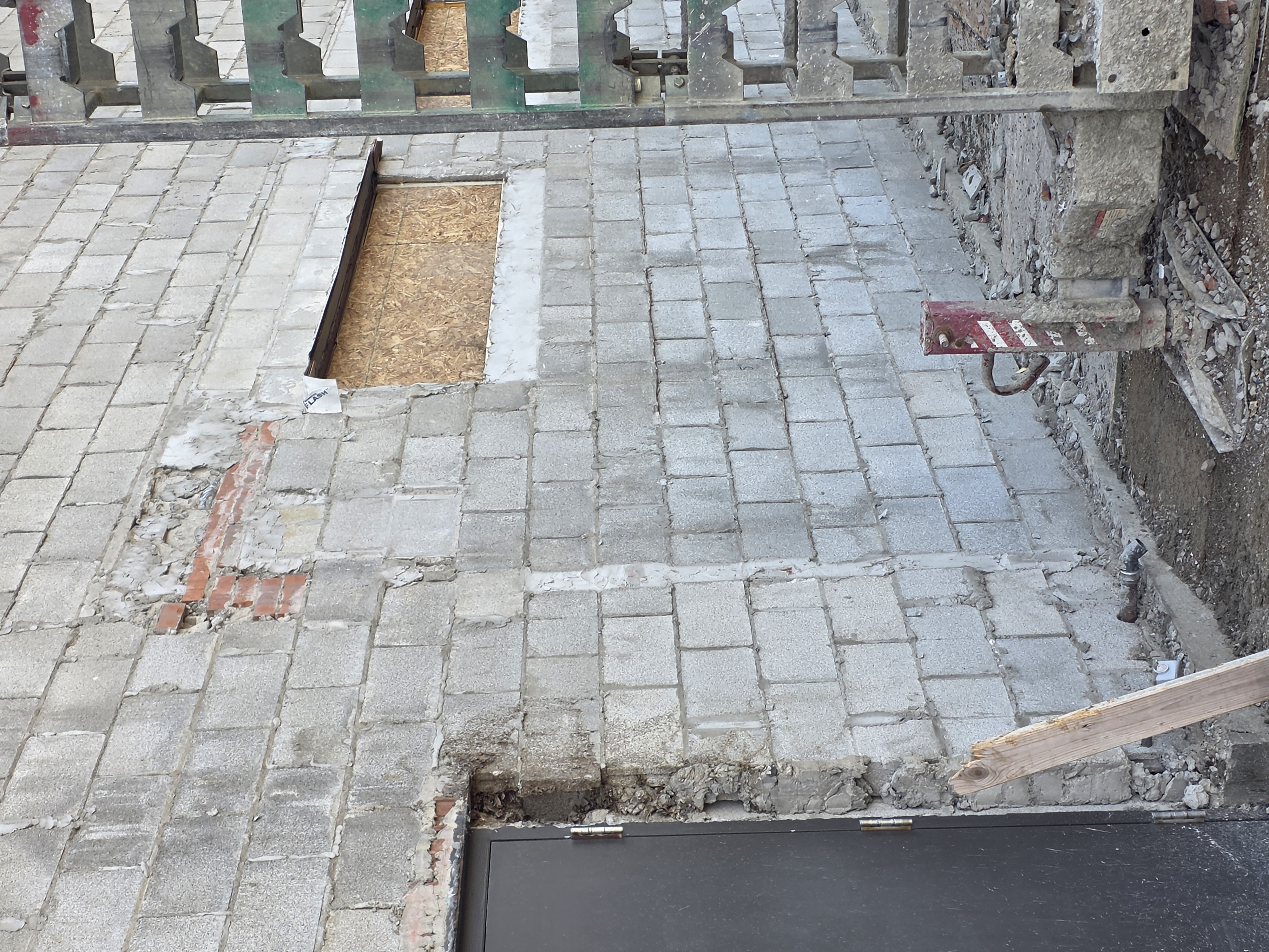 West wall block after repairs