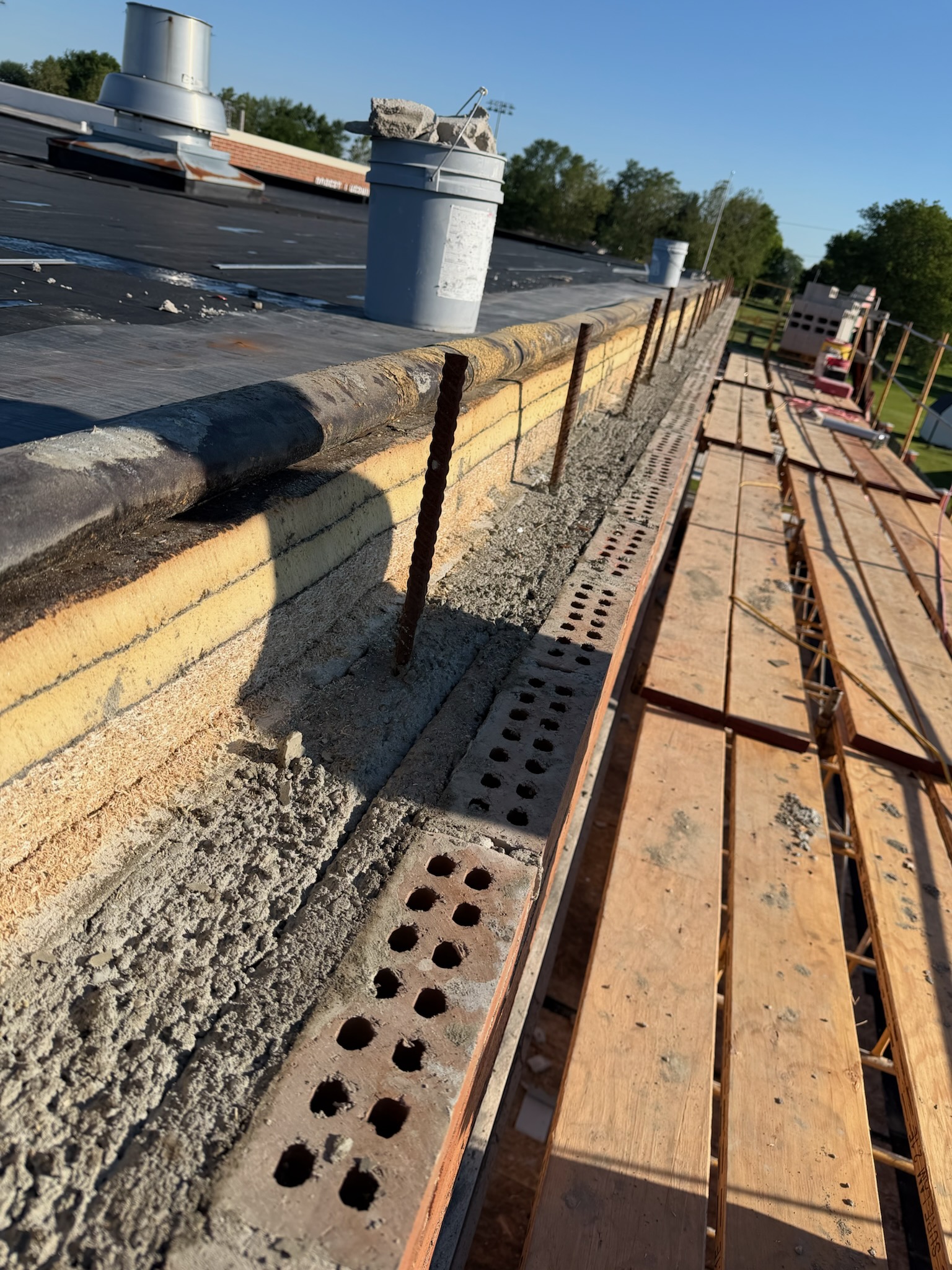 Repaired and properly installed anchor bolt