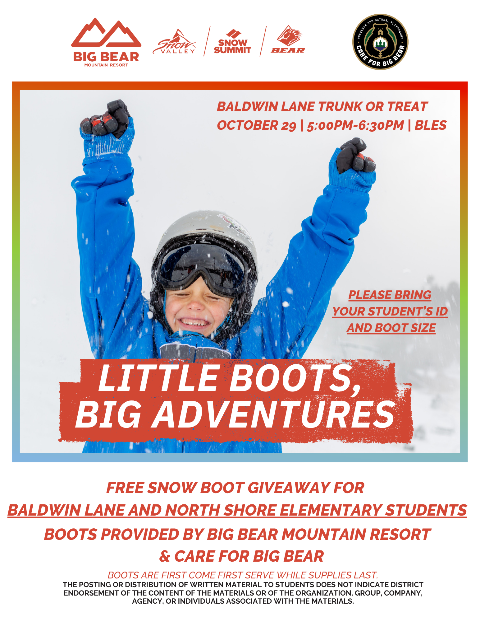 Baldwin Lane Elementary Trunk or Treat/Boot Giveaway 2026