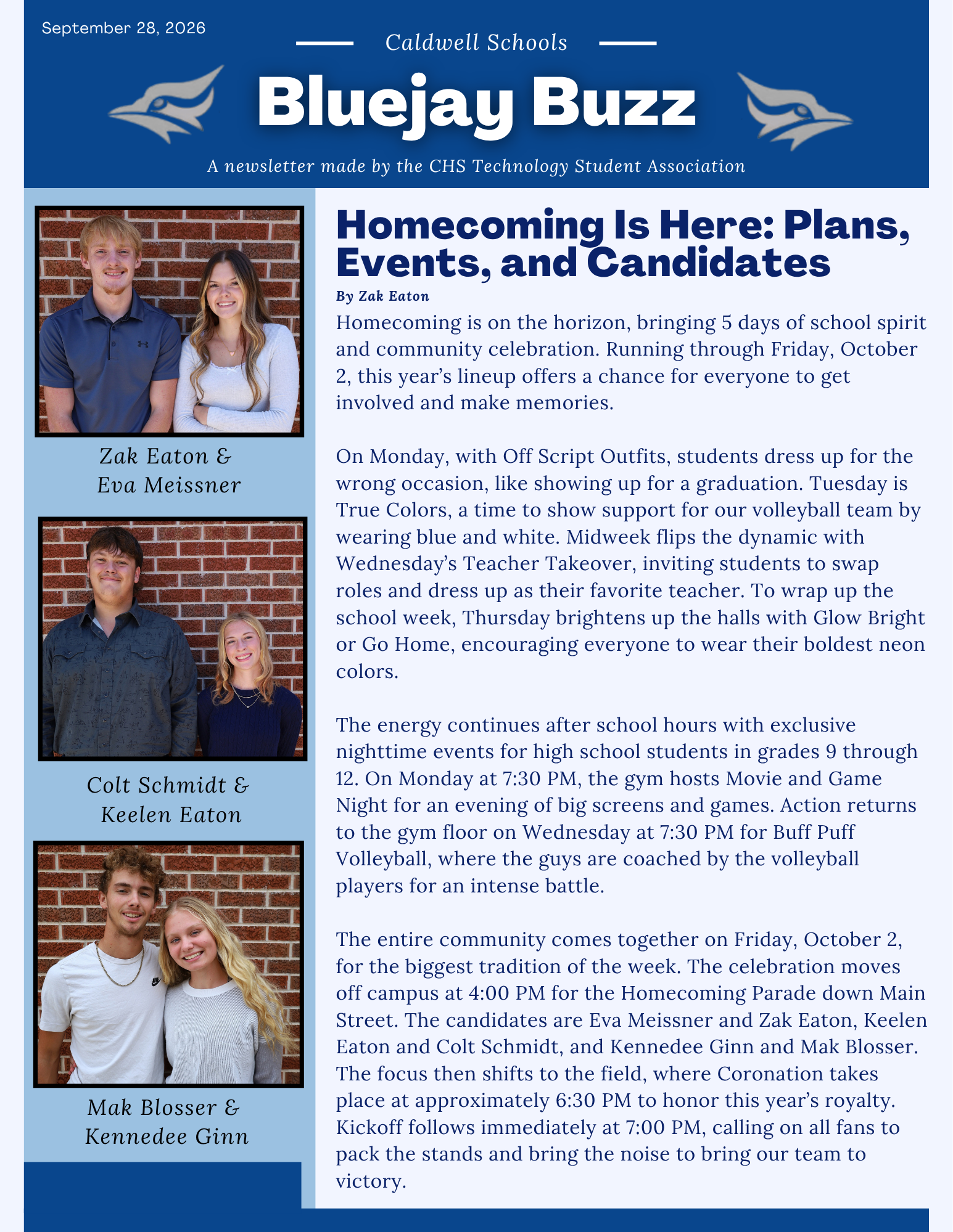 Bluejay Buzz: September 28 Edition 