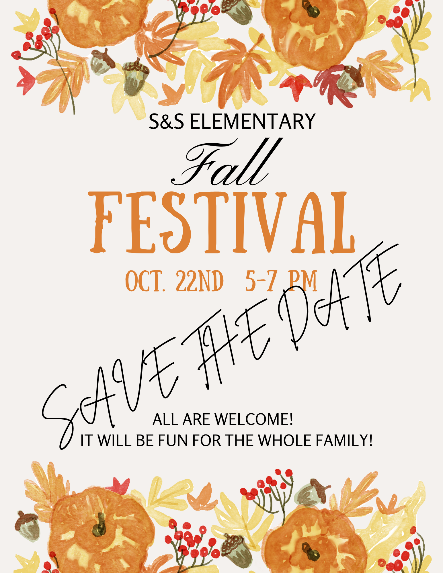 Elementary Fall Festival Save the Date