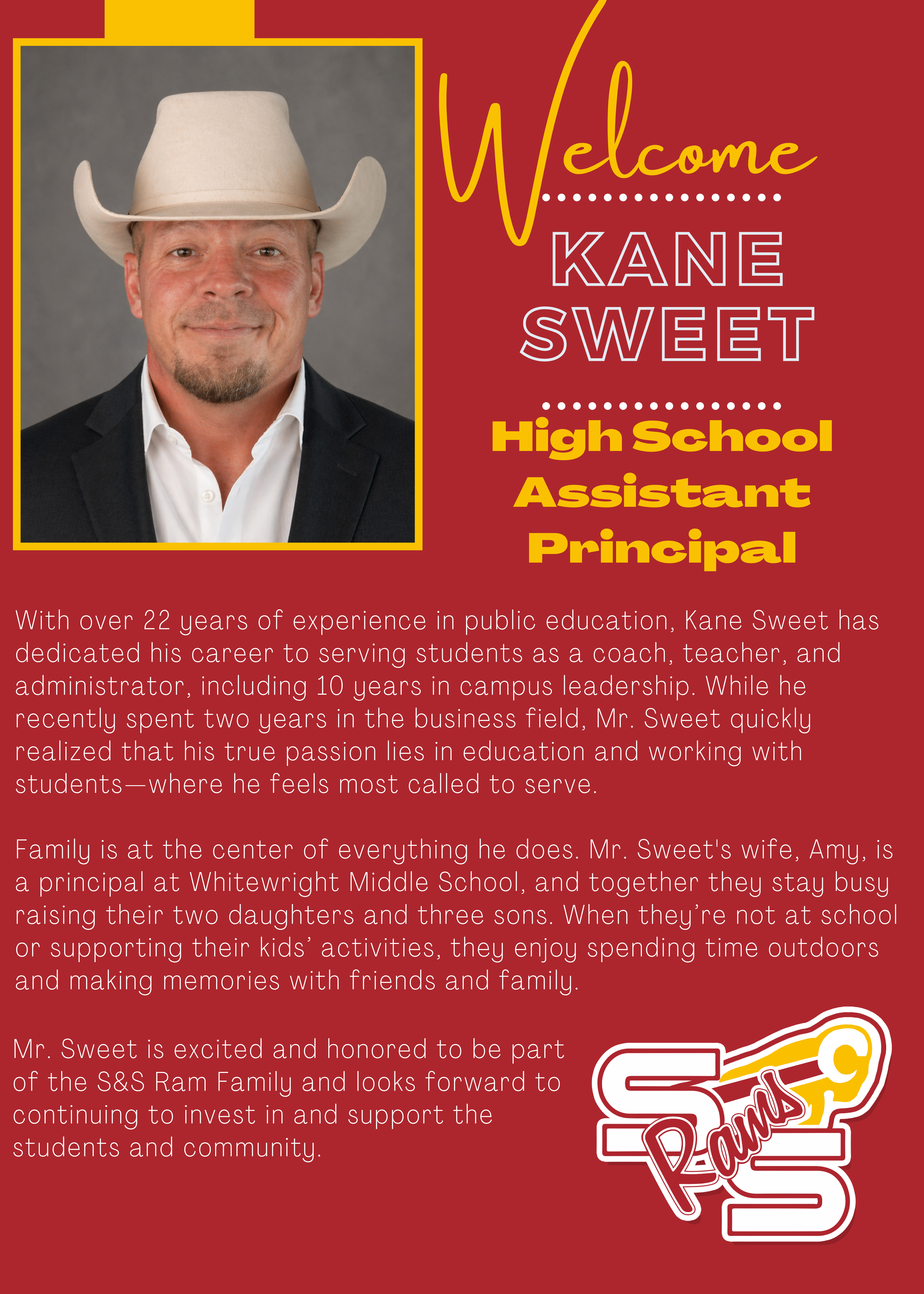 Welcome Kane Sweet to the Ram Family!