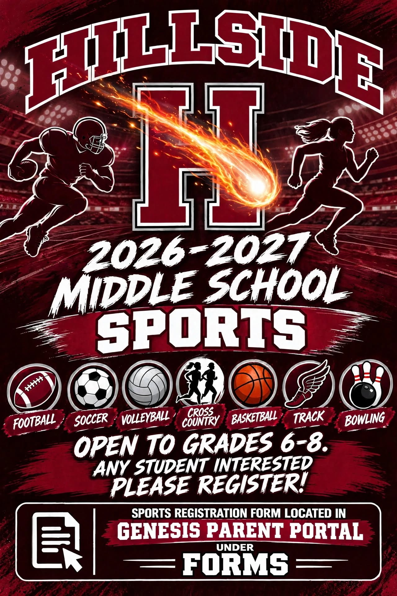 2026-2027 Middle School Sports at Hillside Public Schools!