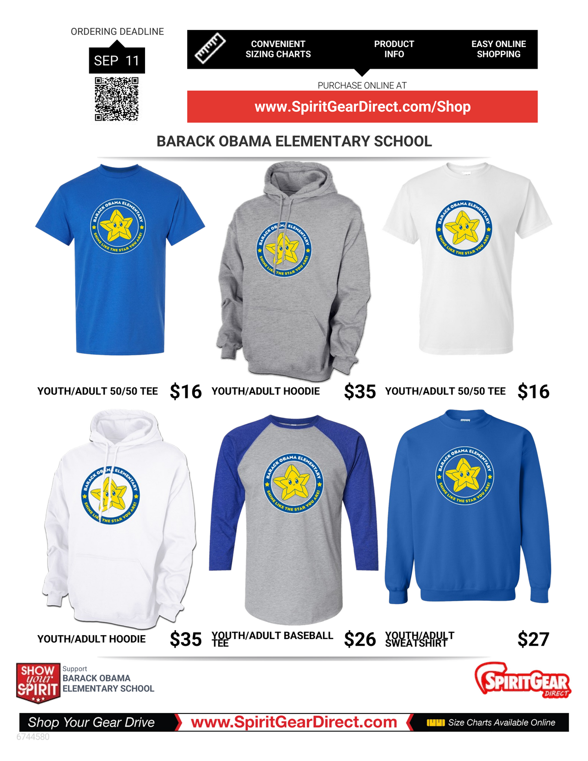 Barack Obama Elementary Spirit Gear 
