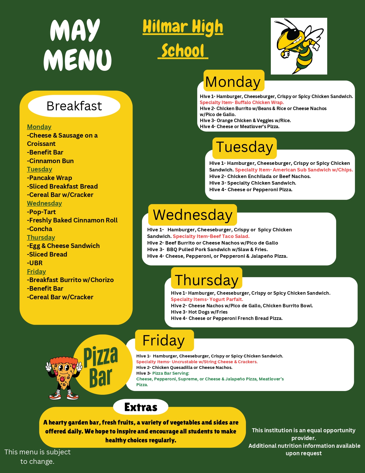 May Menu