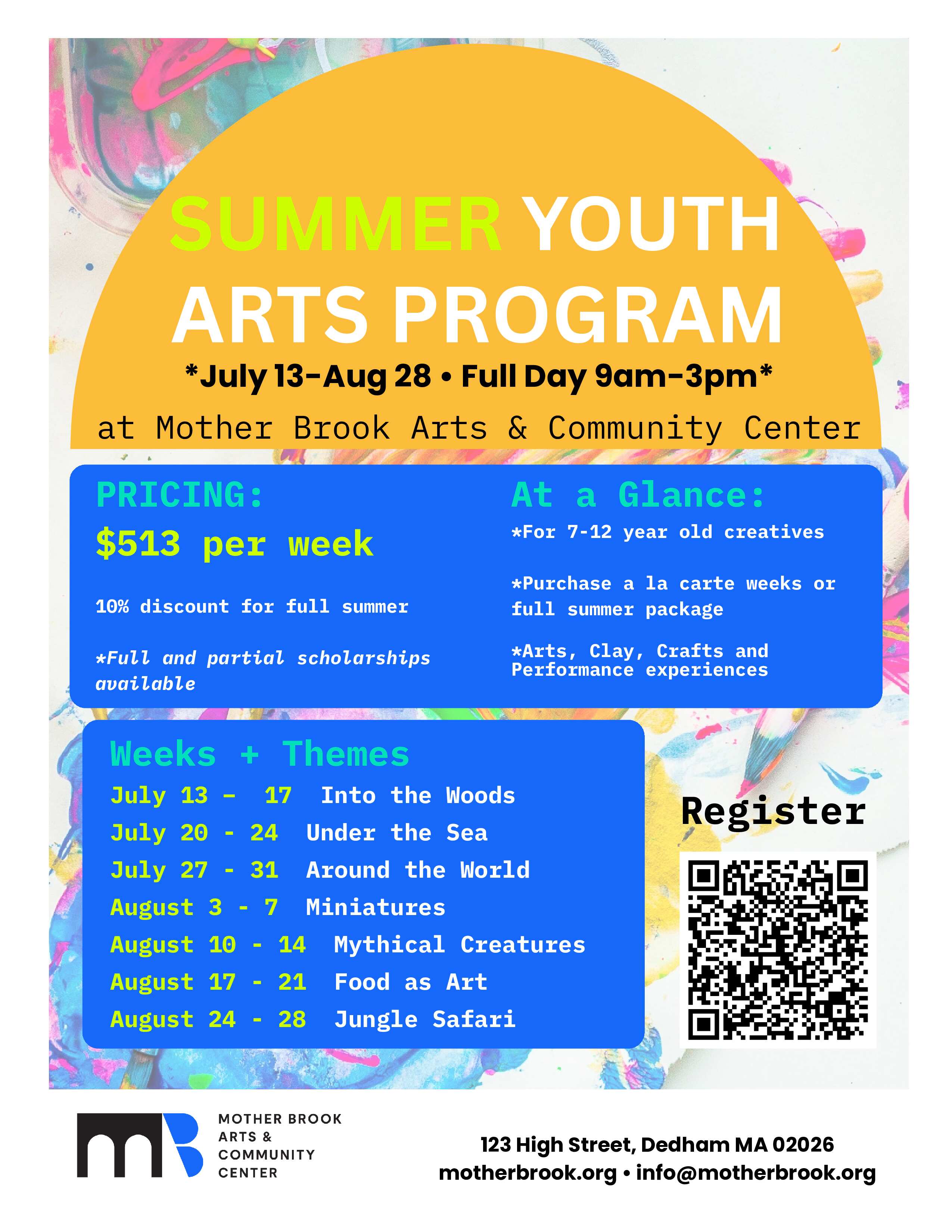 MotherBrook Arts - Summer Youth Arts Program