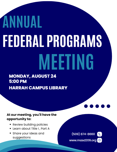 Annual Federal Programs Meeting 8/24/2026