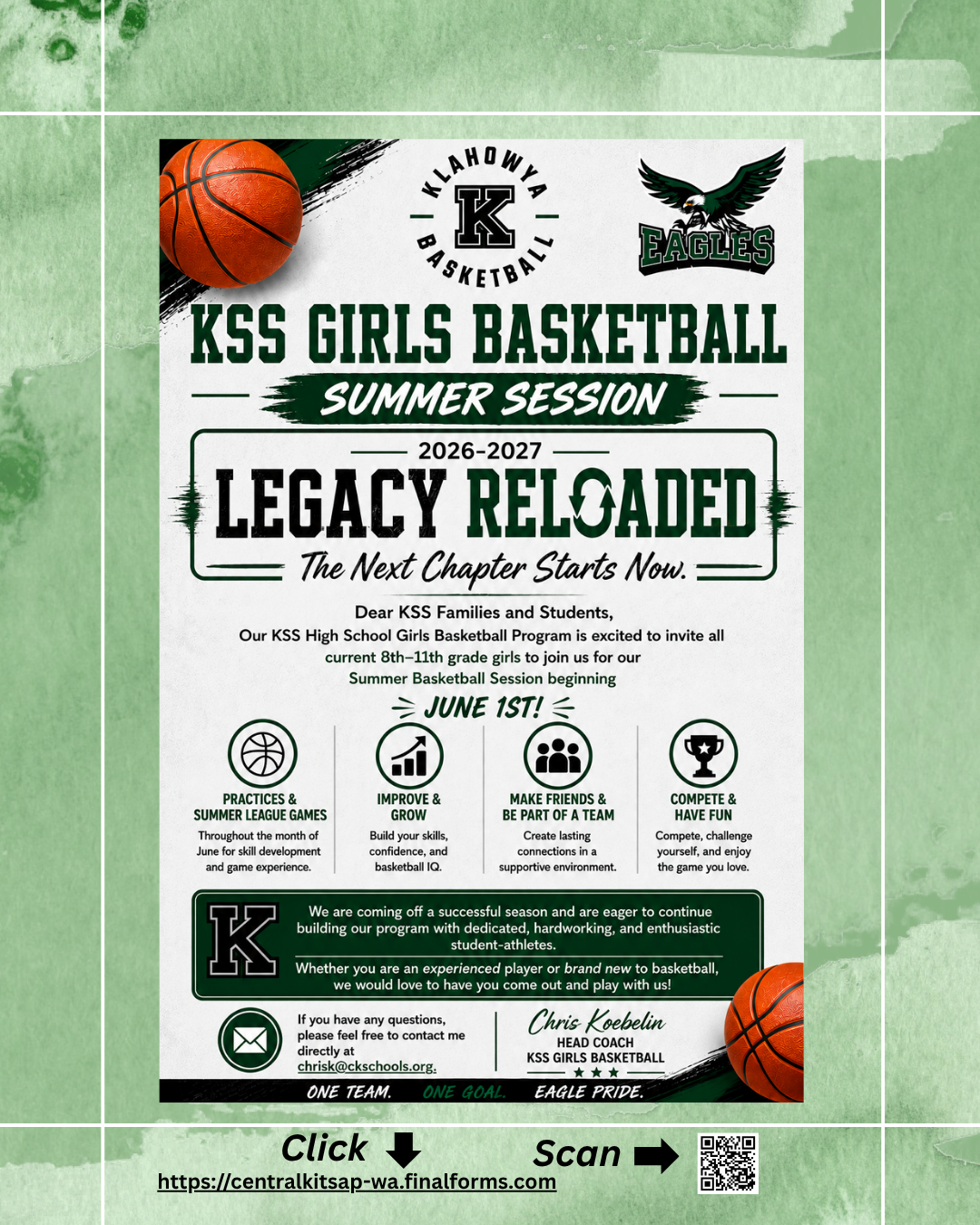KSS High School Girls Basketball Summer Session Begins June 1st