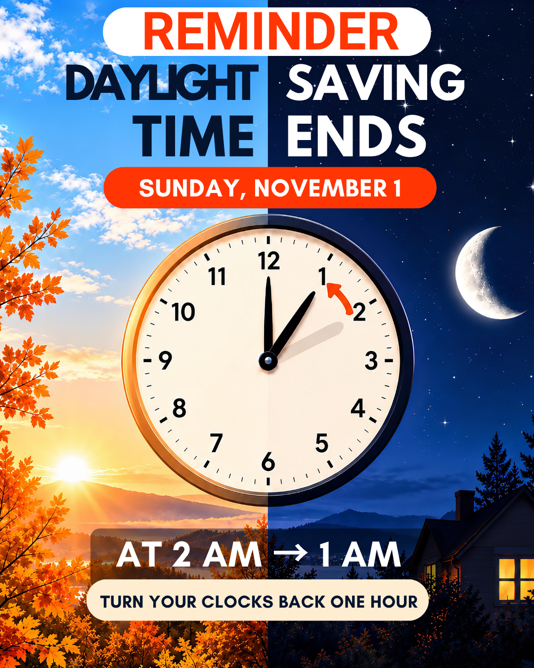 REMINDER: Fall Back This Weekend!