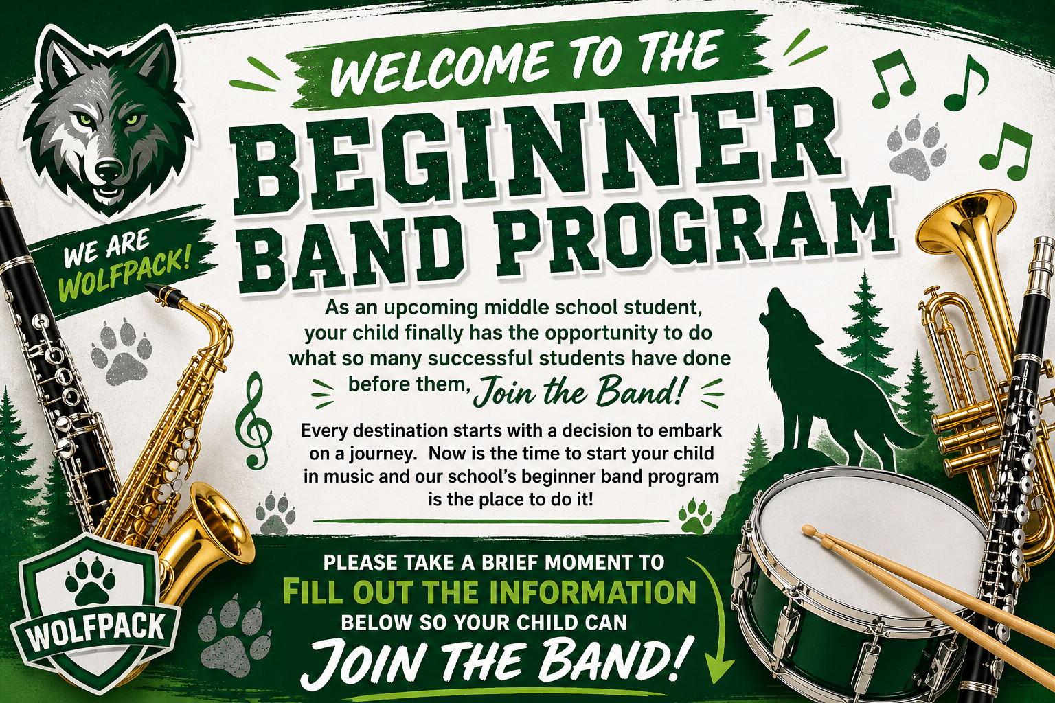 Beginner Band Program Information Survey
